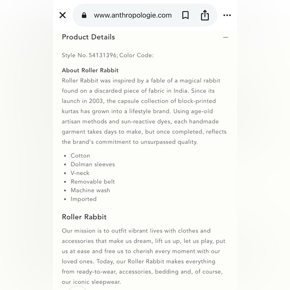 ROLLER RABBIT by ANTHROPOLOGIE NWOT Amanda Robe in Red Rouge - Picture 10 of 10